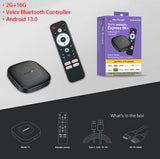 NNEDSZ Android TV Express 8K+ Streaming Box - Ultra HD Android 13.0, 2G+16G with Voice Bluetooth Controller