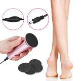 NNEDSZ Pink Electric Foot Callus Remover - Portable Pedicure Tool for Smooth Feet