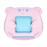 NNEDSZ Pink Bear-Shaped Early Education Card Reader - Interactive Learning Toy with 510 Flashcards for Kids
