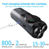 NNEDSZ P10 Black  Ultrasonic Dog Repellent Device - Dual-Mode Flashlight and Ultrasonic Dog Deterrent