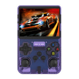 NNEDSZ Purple Retro Portable Gaming Console with 128GB, 2 Memory Card - 3D Games, HD Display, and Dual Joysticks