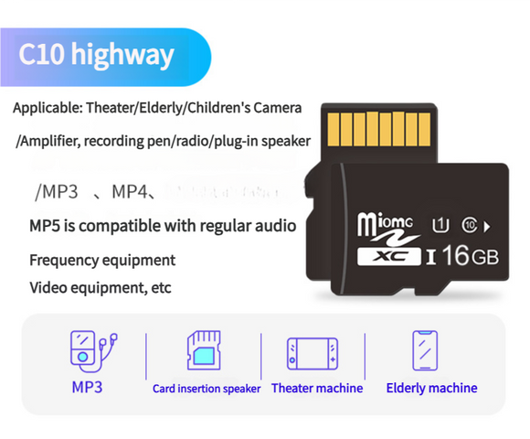NNEDSZ 2PCS 16GB Micro SD Card C10 High-Speed Memory Card - Ideal for MP3 Players, Cameras, Radios, and More