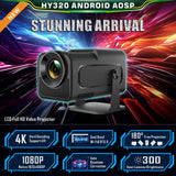 NNEDSZ HY320 Android AOSP 4K Full HD Video Projector with Wi-Fi 6 & Auto Keystone Correction