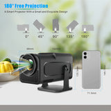 NNEDSZ HY320 Android AOSP 4K Full HD Video Projector with Wi-Fi 6 & Auto Keystone Correction