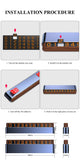 NNEDSZ Gray Dual-Number Alloy and Wood Temporary Parking Card - Sliding Privacy Design, Includes 8 Number Sets