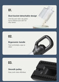 NNEDSZ Green Portable Cordless Vacuum Cleaner - 120W, 10KPa Suction, 2000mAh Battery, Lightweight Design, with Soft Brush Attachment