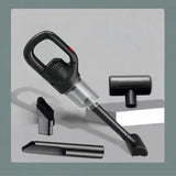 NNEDSZ Black Portable Cordless Vacuum Cleaner - 120W, 10KPa Suction, 2000mAh Battery, Lightweight Design, with Soft Brush Attachment