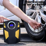 NNEDSZ Portable 12V Digital Tire Inflator Air Compressor with LED Light - 120W, 300cm Power Cord, Multi-Purpose for Cars, Motorcycles, Bicycles, and Inflatables