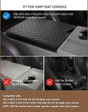 NNEDSZ Custom Center Console Cover for Ford F150/F250/F350 2015-2023 - Black Leather Armrest Protector Pad