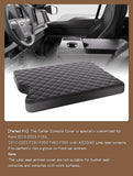 NNEDSZ Custom Center Console Cover for Ford F150/F250/F350 2015-2023 - Beige Leather Armrest Protector Pad