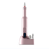 NNEDSZ Pink Electric Nail Drill Machine M3 - 3-Speed Adjustable, USB-C Rechargeable, Manicure & Pedicure Tool with 6 Ceramic Drill Bits