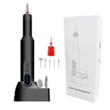 NNEDSZ Black Electric Nail Drill Machine M3 - 3-Speed Adjustable, USB-C Rechargeable, Manicure & Pedicure Tool with 6 Ceramic Drill Bits