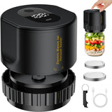 NNEDSZ Portable Vacuum Sealer for Mason Jars, KZ-80S (Automatic stop) - Black Electric Food Preservation Machine with  LED Display