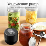 NNEDSZ Portable Vacuum Sealer for Mason Jars,KZ-80S (Automatic stop) - White Electric Food Preservation Machine with  LED Display