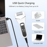 NNEDSZ Black Rechargeable Electric Foot File Callus Remover with LED Display and USB Charging