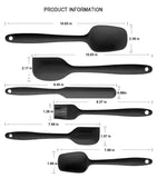 NNEDSZ 6-Piece Silicone Kitchen Utensil Set - Heat Resistant Baking Tools with Spatulas, Spoon, and Brush (Red)(2 set/12PCS)