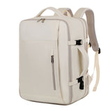 NNEDSZ Off-white Expandable Backpack with USB Port - Multi-Functional Outdoor, Commuter & Laptop Bag