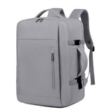 NNEDSZ Gray Expandable Backpack with USB Port - Multi-Functional Outdoor, Commuter & Laptop Bag
