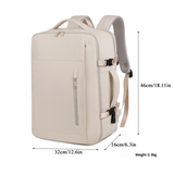 NNEDSZ Purple Expandable Backpack with USB Port - Multi-Functional Outdoor, Commuter & Laptop Bag
