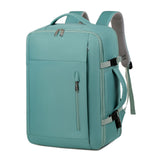 NNEDSZ Green Expandable Backpack with USB Port - Multi-Functional Outdoor, Commuter & Laptop Bag