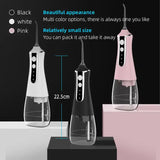 NNEDSZ L10 Pink Portable Handheld Electric Water Flosser - Rechargeable Teeth Cleaner for Home Use
