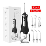 NNEDSZ L10 Black Portable Handheld Electric Water Flosser - Rechargeable Teeth Cleaner for Home Use