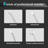 NNEDSZ L13 White Portable Electric Water Flosser - Handheld Teeth Cleaner, USB Rechargeable, Deep Oral Irrigator