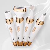 NNEDSZ Women's 4-in-1 Electric Hair Removal Razor for Sensitive Areas - Underarm, Bikini Line & Body Grooming (3021 white)
