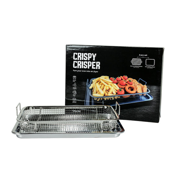 NNEDSZ BBQ Square Non-Stick Stainless Steel Grill Basket - Silver Color, Small Size (30*22*5.5 cm), Ideal for Grilling Meat and Vegetables