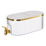 NNEDSZ Elegant White Refrigerator Cold Water Dispenser - 5.3L Fruit Tea Jug with Tap for Home Beverages