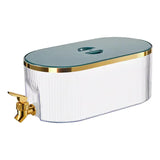 NNEDSZ Dark Green Refrigerator Cold Water Dispenser - 5.3L Fruit Tea Jug with Tap for Home Beverages