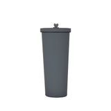 NNEDSZ 750ml Grey Straw Cup - 304 Stainless Steel Reusable BPA-Free Water Bottle with Leak-Proof Lid, Large Capacity, Perfect for Hydration On-the-Go