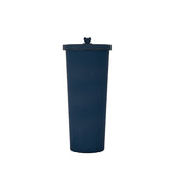 NNEDSZ 750ml Blue Straw Cup - 304 Stainless Steel Reusable BPA-Free Water Bottle with Leak-Proof Lid, Large Capacity, Perfect for Hydration On-the-Go