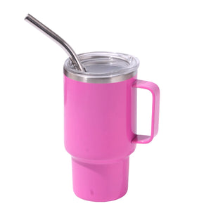NNEDSZ 3oz Plum Sublimation Mini Car Cup - 304 Stainless Steel Straw Beer Cup, Portable Insulated Whiskey Shot Glass, Perfect for On-the-Go Drinking
