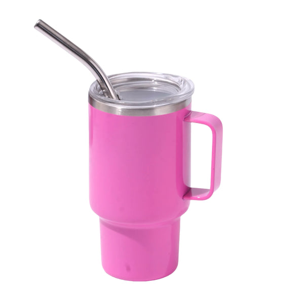 NNEDSZ 3oz Plum Sublimation Mini Car Cup - 304 Stainless Steel Straw Beer Cup, Portable Insulated Whiskey Shot Glass, Perfect for On-the-Go Drinking
