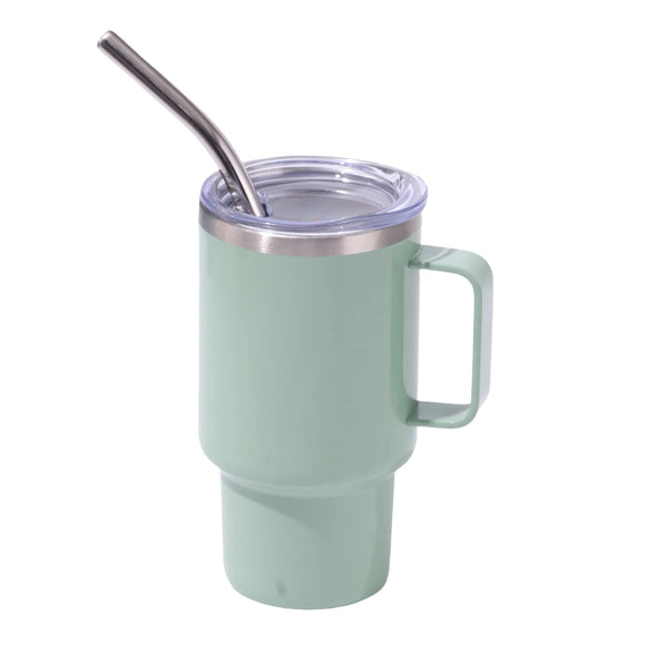 NNEDSZ 3oz Green Sublimation Mini Car Cup - 304 Stainless Steel Straw Beer Cup, Portable Insulated Whiskey Shot Glass, Perfect for On-the-Go Drinking