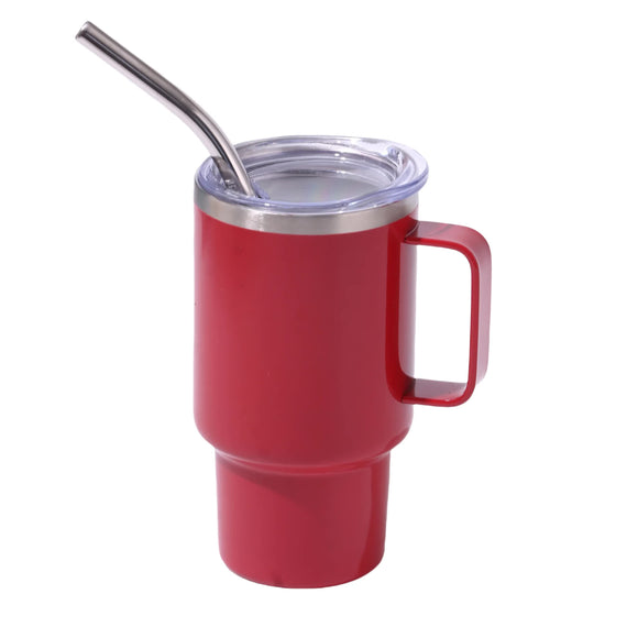 NNEDSZ 3oz Red Sublimation Mini Car Cup - 304 Stainless Steel Straw Beer Cup, Portable Insulated Whiskey Shot Glass, Perfect for On-the-Go Drinking