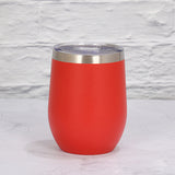 NNEDSZ Red 12oz Double-Wall Vacuum 304 Eggshell Cup - Mini Portable Insulated U-Shaped Cup, Creative Small Beer Mug