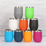 NNEDSZ Red 12oz Double-Wall Vacuum 304 Eggshell Cup - Mini Portable Insulated U-Shaped Cup, Creative Small Beer Mug