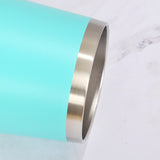 NNEDSZ Blue 12oz Double-Wall Vacuum 304 Eggshell Cup - Mini Portable Insulated U-Shaped Cup, Creative Small Beer Mug