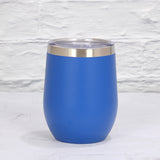 NNEDSZ Dark Blue 12oz Double-Wall Vacuum 304 Eggshell Cup - Mini Portable Insulated U-Shaped Cup, Creative Small Beer Mug
