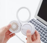 NNEDSZ Green Portable Neck Hanging USB Fan – Foldable Lazy Fan with Strong Airflow, USB Rechargeable, Outdoor & Desktop Use