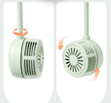NNEDSZ White Portable Neck Hanging USB Fan - Foldable Lazy Fan with Strong Airflow, USB Rechargeable, Outdoor & Desktop Use