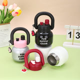 NNEDSZ Red 316 Stainless Steel Tea Flask with Independent Tea Compartment - Double Drink Insulation, High-Quality Design, with Handle and Large Capacity for Women