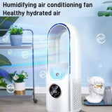 NNEDSZ White Desktop Cooling Fan with Humidifier - Bladeless USB Power Spray Air Cooler for Office, Personal Use, and Humidifying