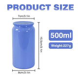 NNEDSZ Blue 16oz 304 Stainless Steel Insulated Travel Mug - Portable Outdoor Coffee Cup, Double-Wall Thermos for Hot & Cold Beverages