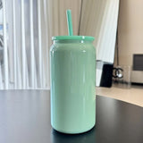 NNEDSZ Green 16oz 304 Stainless Steel Insulated Travel Mug - Portable Outdoor Coffee Cup, Double-Wall Thermos for Hot & Cold Beverages