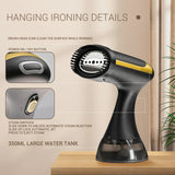 NNEDSZ Black Handheld Garment Steamer - Portable Mini Steam Iron for Home Use, Wrinkle Remover & Fabric Freshener, Small Travel-Friendly Iron for Clothes, Steam Spray Clothes Steamer