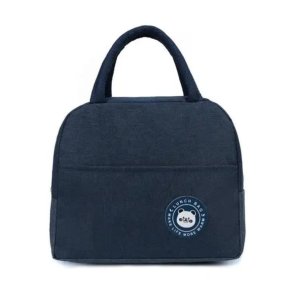 NNEDSZ Blue Insulated Lunch Bag - Waterproof, Oil-Proof Bento Bag for Students and Workers, Thickened Aluminum Foil Lunch Carrier