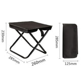 NNEDSZ Black Outdoor Folding Stool with Carrying Handle - Portable Camping Seat, Fishing Chair, Collapsible Zipper Stool for Outdoors, Queueing, and More